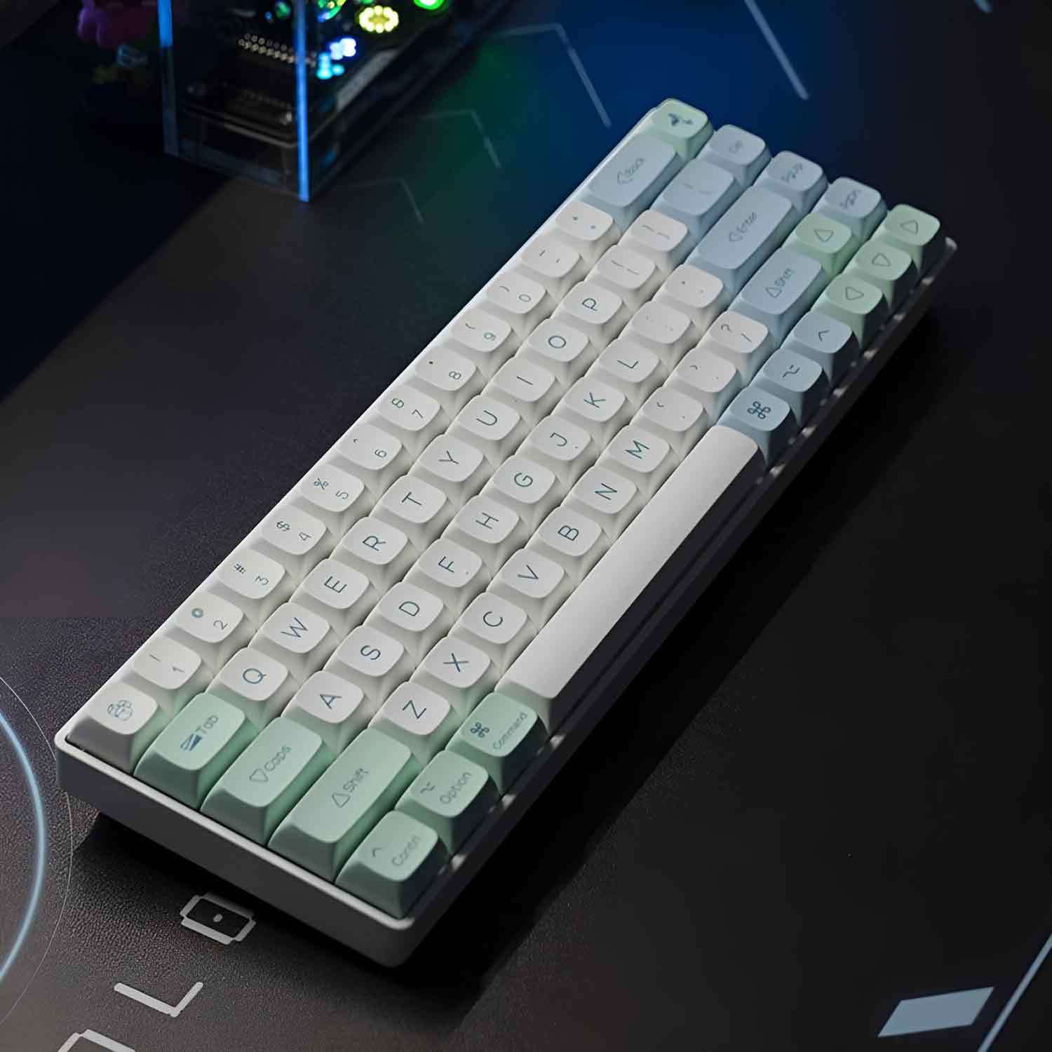 Ice Crystal Mint keycaps